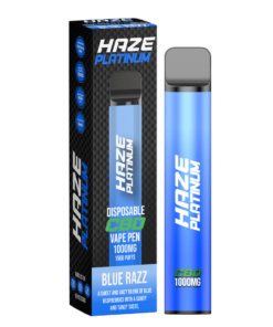 Haze Platinum Disposable CBD Bar 1500 Puffs Blue Razz Vape