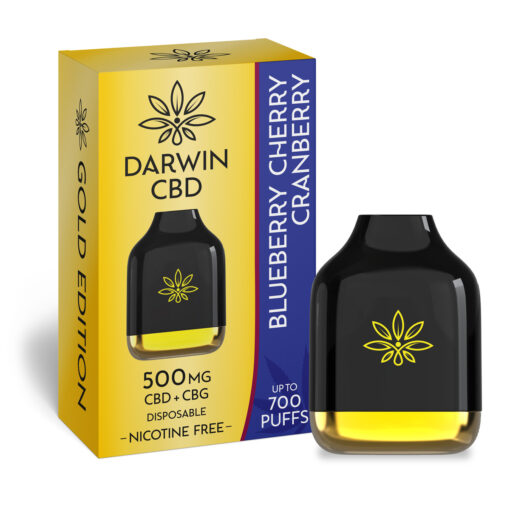 DARWIN CBD – 500MG – 2.3ML DISPOSABLE – BLUEBERRY CHERRY CRANBERRY