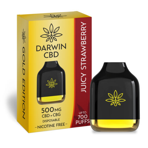 DARWIN CBD – 500MG – 2.3ML DISPOSABLE – JUICY STRAWBERRY