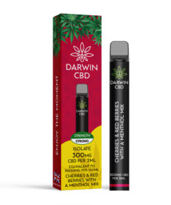 DARWIN CBD ISOLATE 300MG DISPOSABLE – CHERRIES & RED BERRIES WITH A MENTHOL MIX