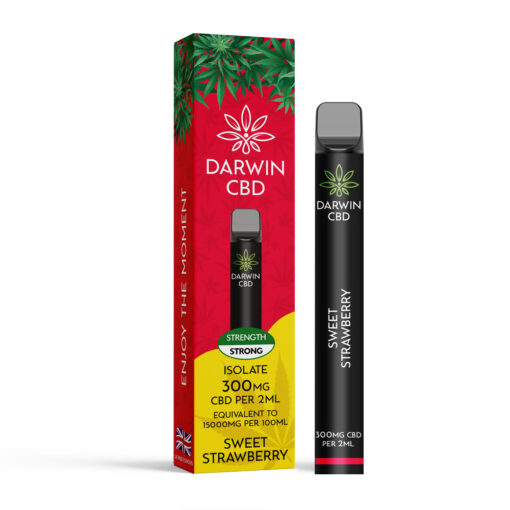 DARWIN CBD ISOLATE 300MG DISPOSABLE – SWEET STRAWBERRY