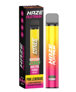 Haze Platinum Disposable CBD Bar 1500 Puffs Pink Lemonade